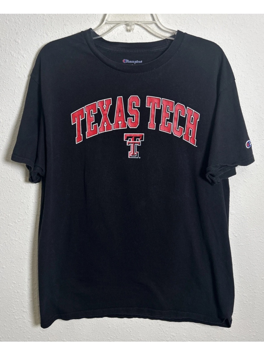 Texas Tech Red Raiders Champion Black T-Shirt Men’s Large Short Sleeve NCAA